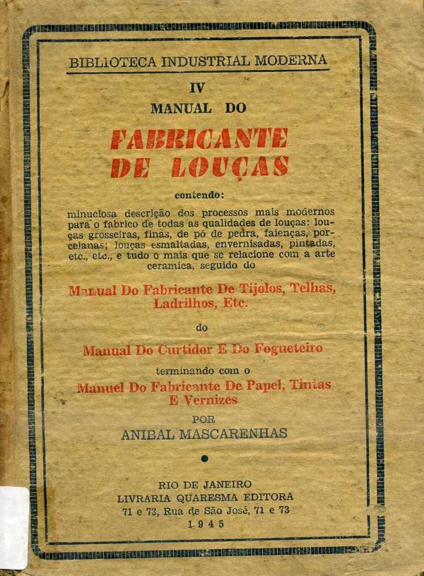 Manual do Fabricante de Louças, IV - 666 MAS